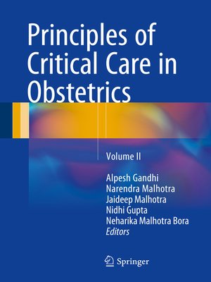 cover image of Principles of Critical Care in Obstetrics